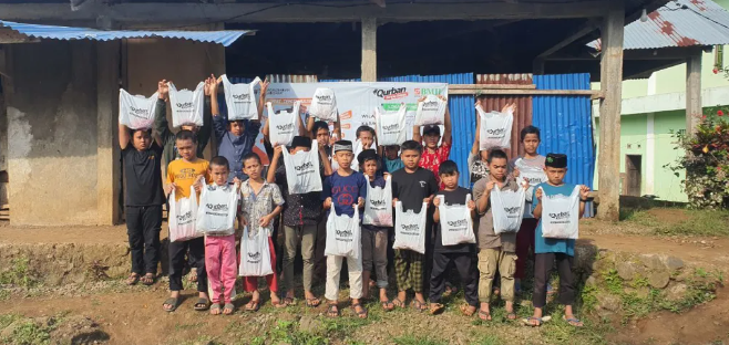 Kurban BMH Bahagiakan Santri Penghafal Quran di Kepahiang, Bengkulu